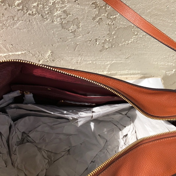 NWT COACH C8353 Alana Pebble Leather Tote - B4/Saddle Color, Dust Bag Included - Picture 12 of 14